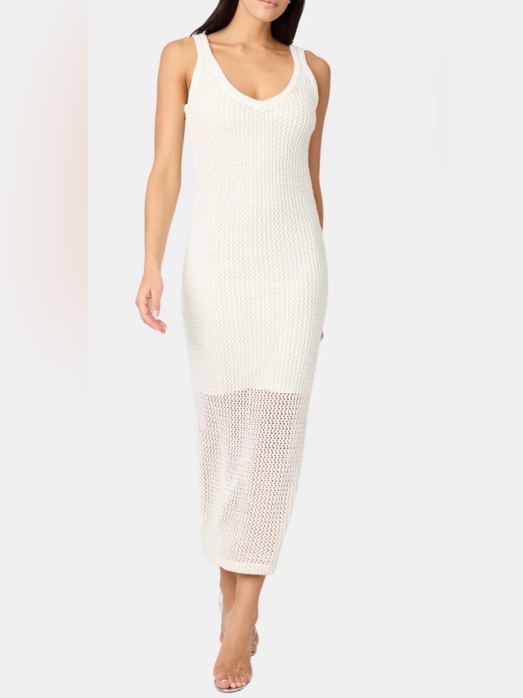 Toccin Kayla Crochet Tank Midi Knit Maxi